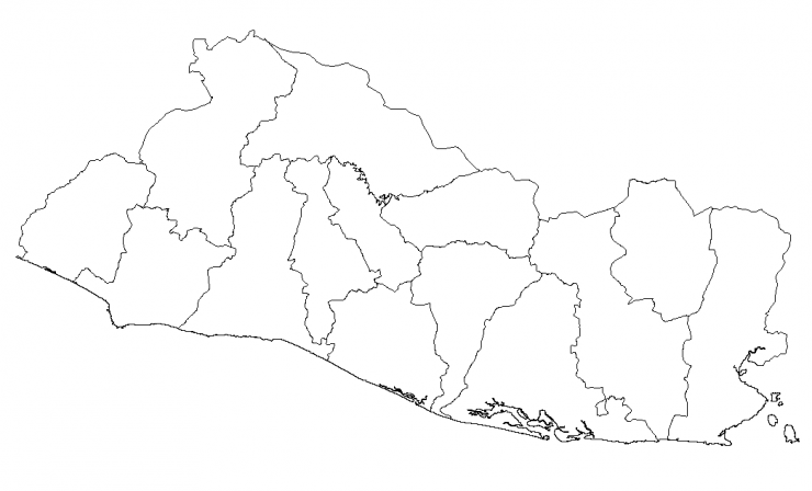 Mapa de El Salvador para dibujar
