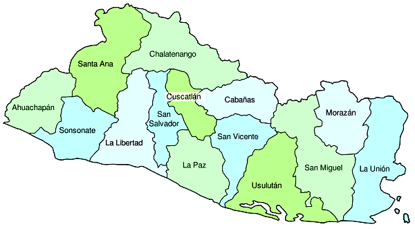 Mapa de El Salvador para imprimir