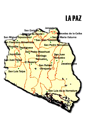 Mapa del departamento de La Paz