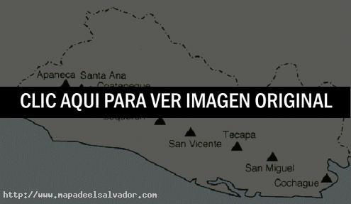 Mapa de El Salvador con sus volcanes